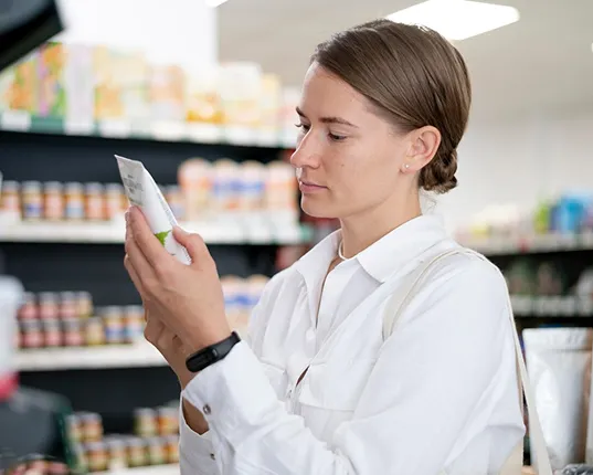 lady buying cosumer cosmetic product